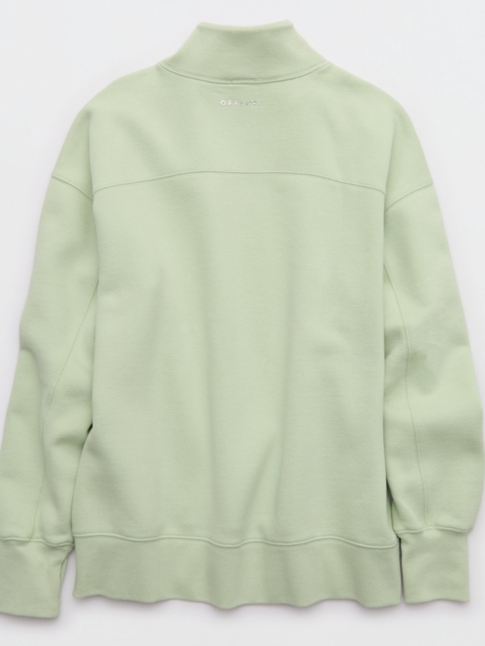 Aerie offline cloud fleece mock DUSTY SAGE Women's Sweater - Picture 12 of 12